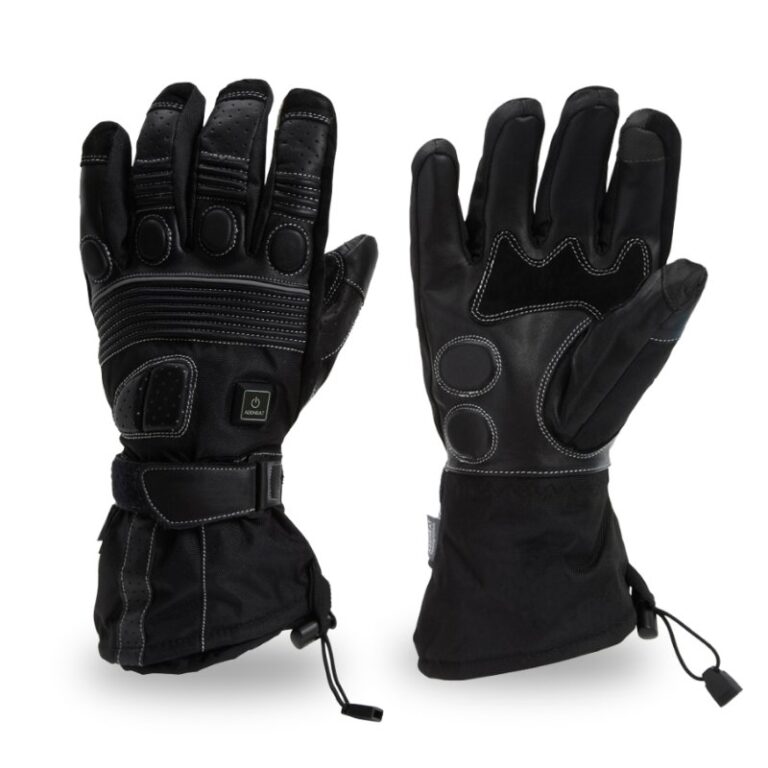Heated Motorbike Nylon Leather Gloves